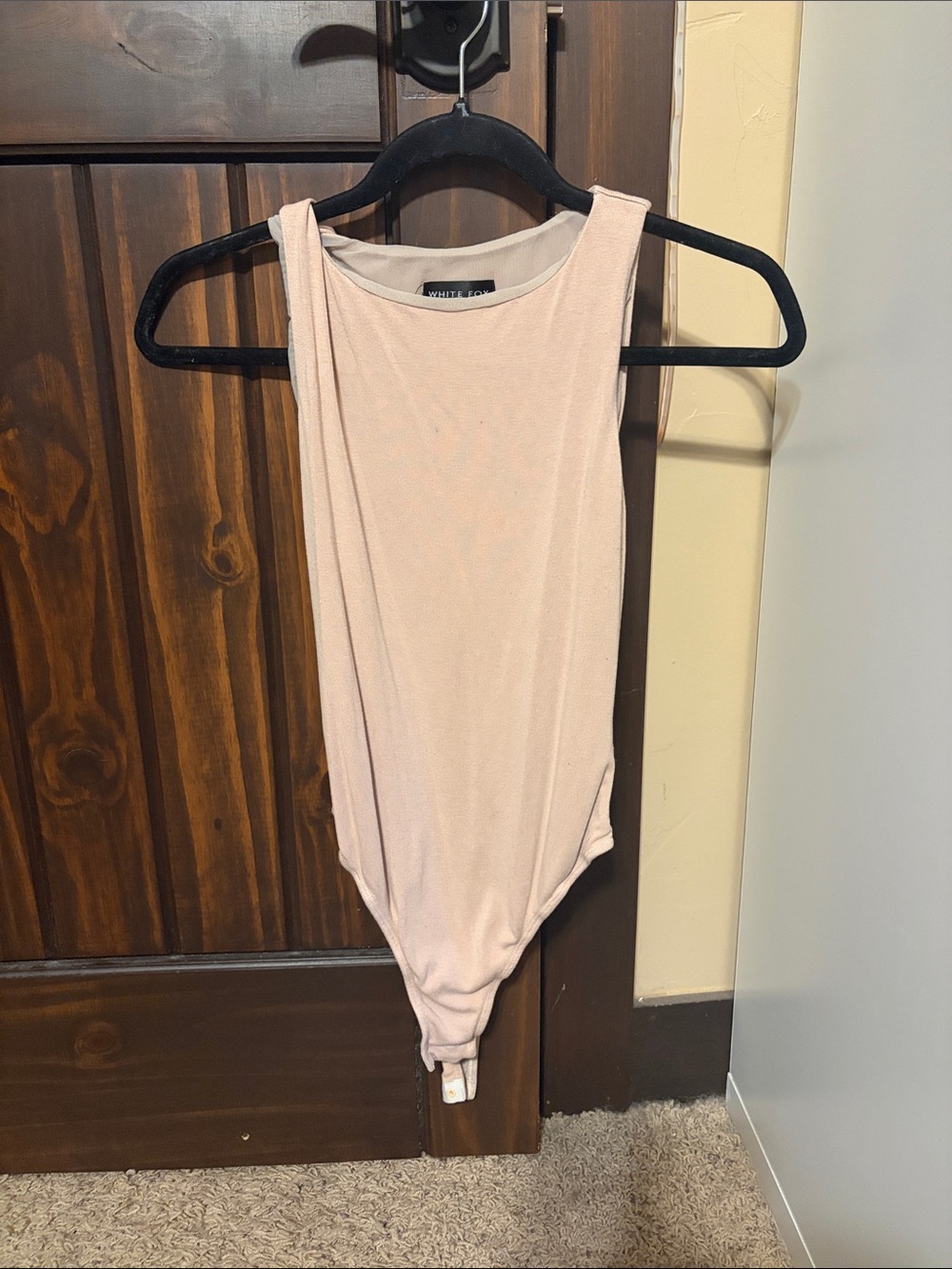 White Fox Boutique Blush Pink Sleeveless Tank Bodysuit
